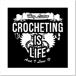 Crocheting Is Life Creative Job Typography Design Posters and Art